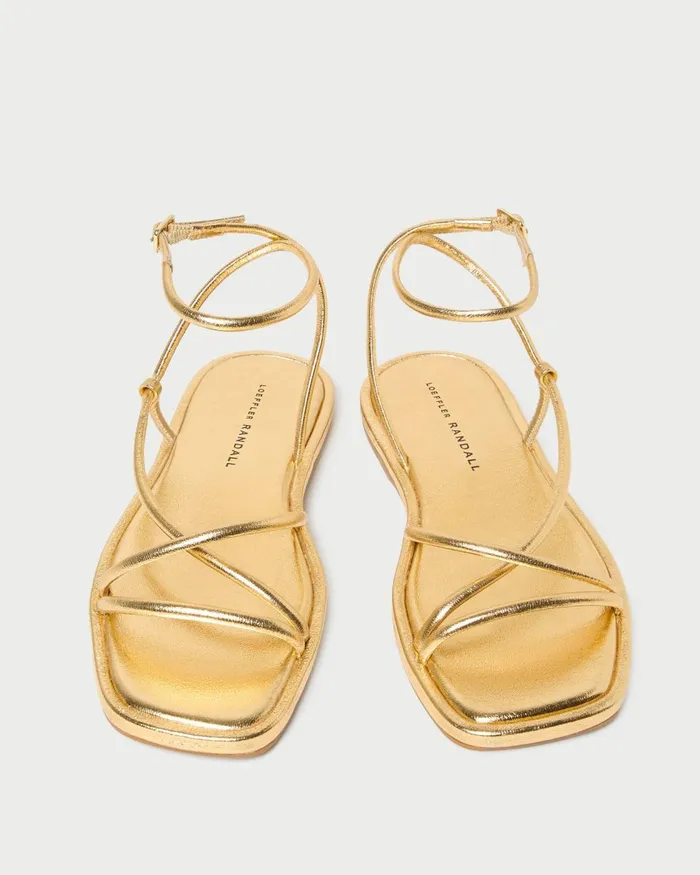 Women Flat Sandals Loeffler Randall Noor Gold Leather Flat Sandal I Flat Sandals I Footwear Women Flat Sandals Loeffler Randall Noor Gold Leather Flat Sandal I Flat Sandals I Footwear