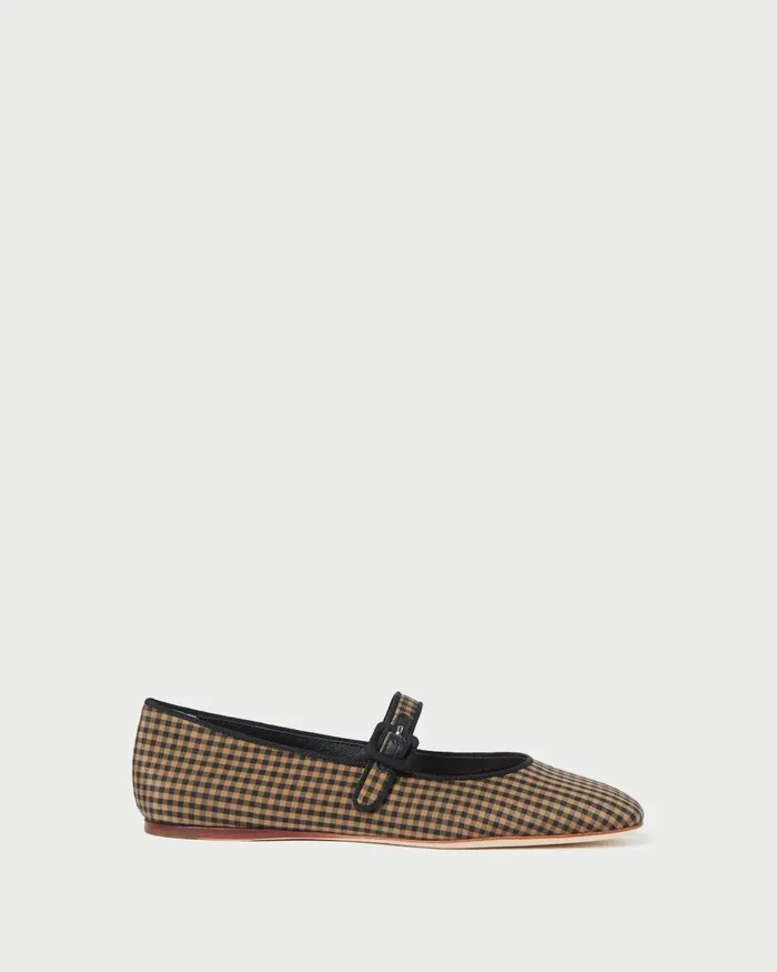 Women Flats and Loafers Loeffler Randall Ginger BrownBlack Check Mary Jane L Flats L Footwear Women Flats and Loafers Loeffler Randall Ginger BrownBlack Check Mary Jane L Flats L Footwear