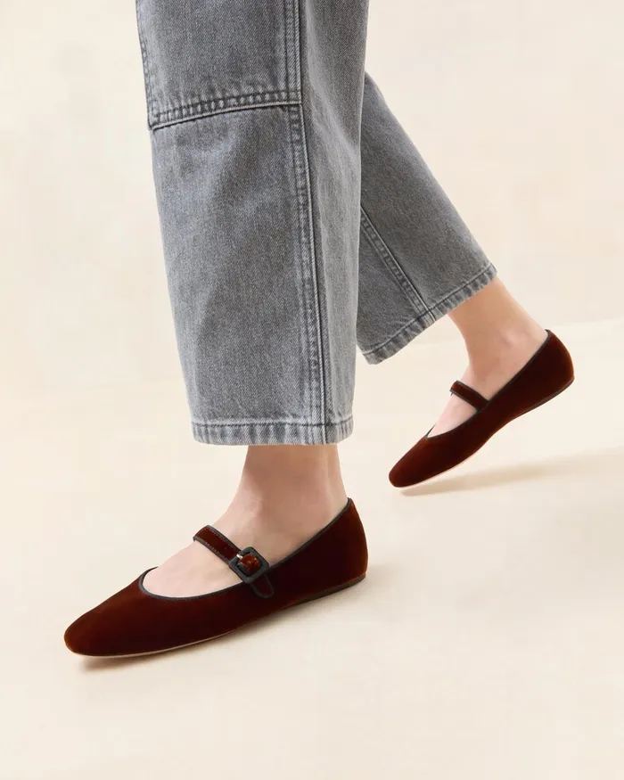 Women Flats and Loafers Loeffler Randall Ginger Sienna Velvet Mary Jane Women Flats and Loafers Loeffler Randall Ginger Sienna Velvet Mary Jane