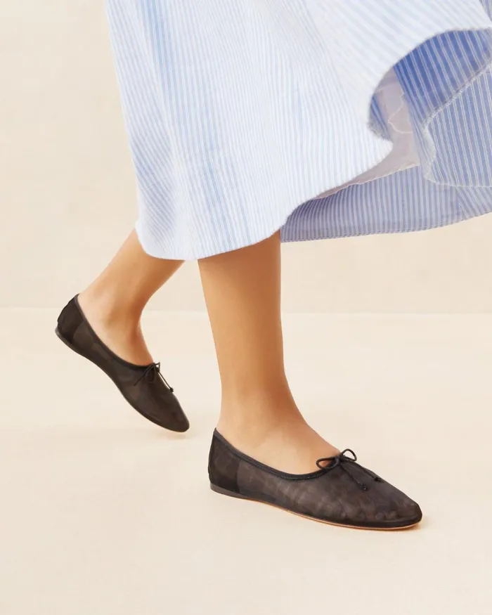 Women Flats and Loafers Loeffler Randall Landon Black Mesh Ballet Flat L Flats L Footwear Women Flats and Loafers Loeffler Randall Landon Black Mesh Ballet Flat L Flats L Footwear