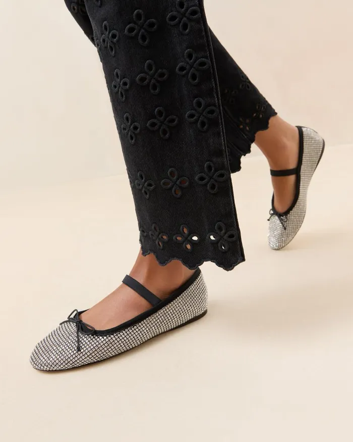 Women Flats and Loafers Loeffler Randall Leonie Crystal Ballet Flat Women Flats and Loafers Loeffler Randall Leonie Crystal Ballet Flat