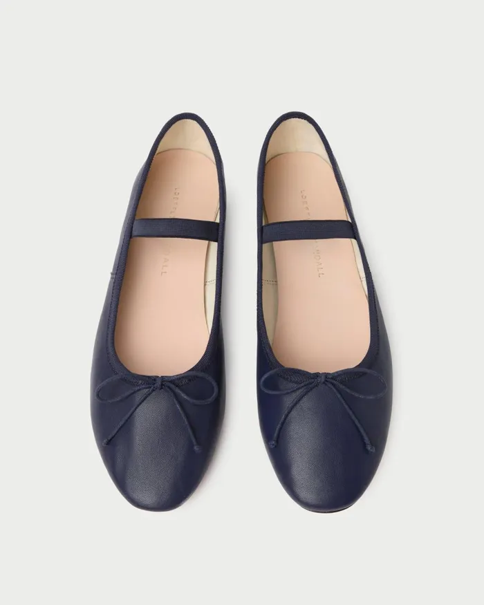 Women Flats and Loafers Loeffler Randall Leonie Navy Leather Ballet Flat L Flats L Footwear Women Flats and Loafers Loeffler Randall Leonie Navy Leather Ballet Flat L Flats L Footwear