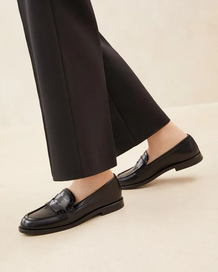 Women Flats and Loafers Loeffler Randall Rachel Black Leather Loafer Women Flats and Loafers Loeffler Randall Rachel Black Leather Loafer