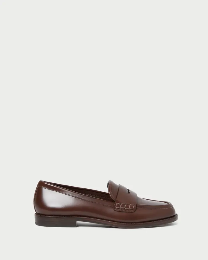 Women Flats and Loafers Loeffler Randall Rachel Espresso Shiny Leather Loafer Women Flats and Loafers Loeffler Randall Rachel Espresso Shiny Leather Loafer