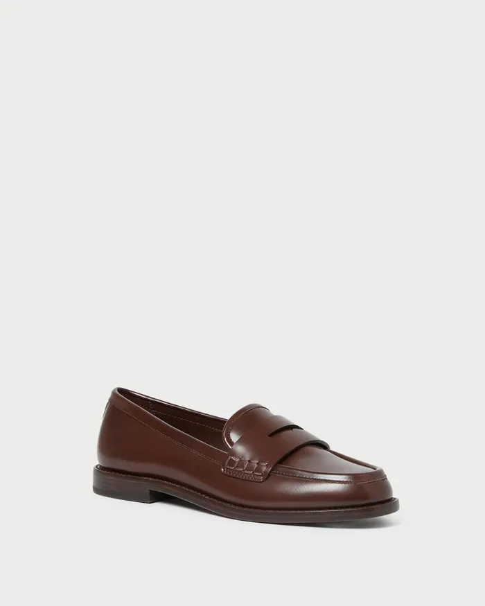 Women Flats and Loafers Loeffler Randall Rachel Espresso Shiny Leather Loafer Women Flats and Loafers Loeffler Randall Rachel Espresso Shiny Leather Loafer