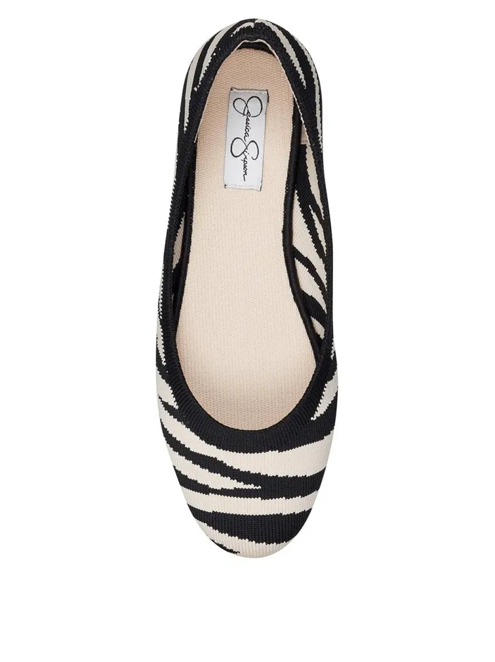 Women Flats Jessica Simpson Brinley Flat In Zebra Black And White Zebra