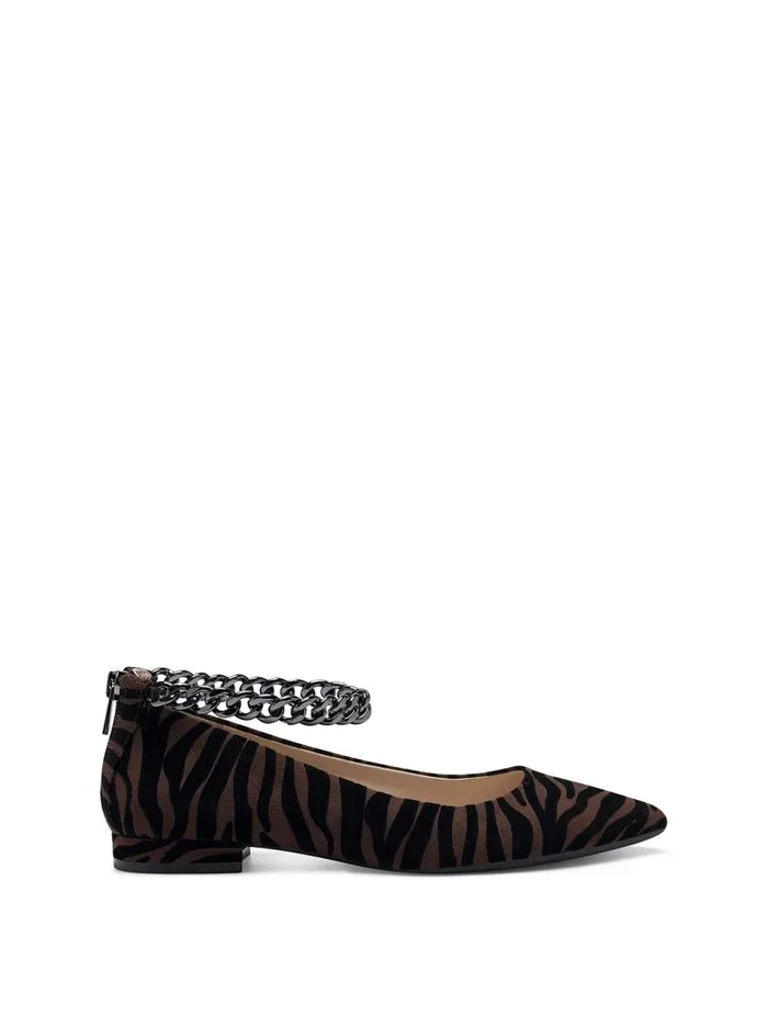 Women Flats Jessica Simpson Lanna Flat In Zebra Brown And Black Zebra