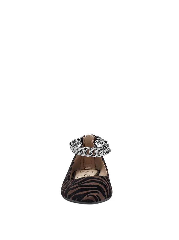 Women Flats Jessica Simpson Lanna Flat In Zebra Brown And Black Zebra