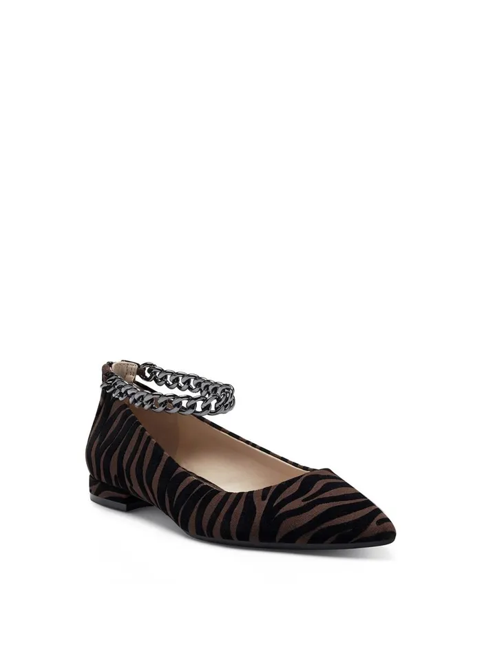 Women Flats Jessica Simpson Lanna Flat In Zebra Brown And Black Zebra
