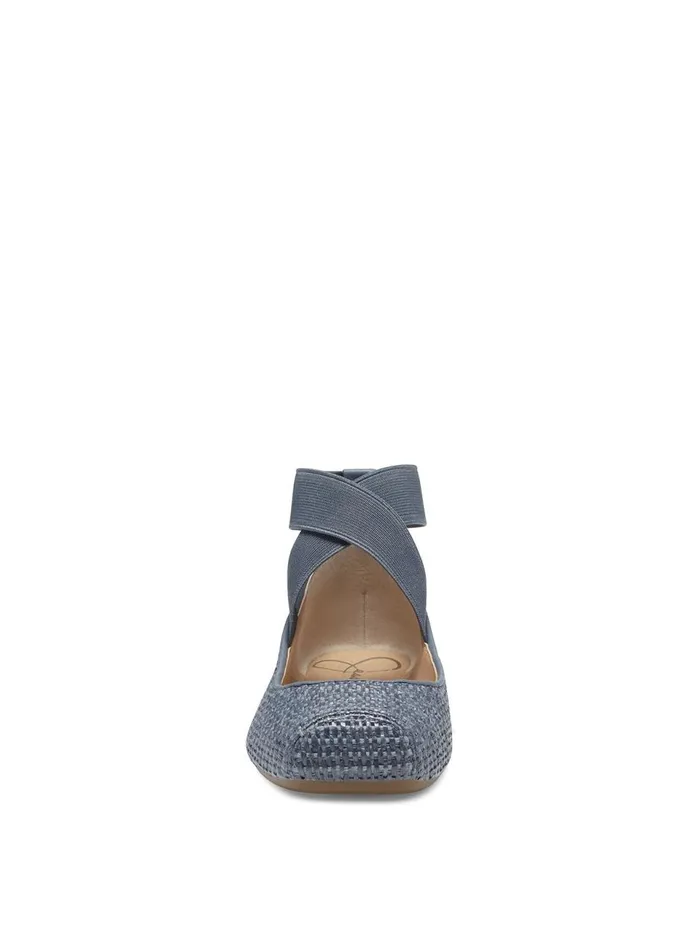 Women Flats Jessica Simpson Mandalaye Ballet Flat In Ash Blue Woven Ash Blue