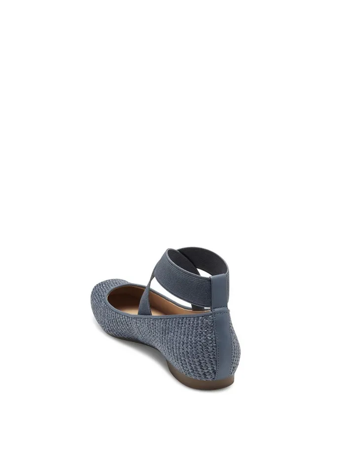 Women Flats Jessica Simpson Mandalaye Ballet Flat In Ash Blue Woven Ash Blue