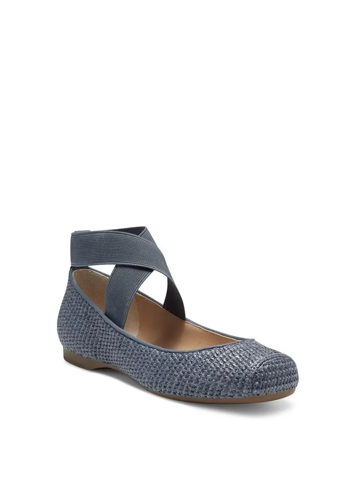 Women Flats Jessica Simpson Mandalaye Ballet Flat In Ash Blue Woven Ash Blue