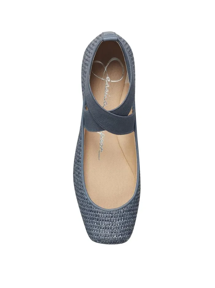 Women Flats Jessica Simpson Mandalaye Ballet Flat In Ash Blue Woven Ash Blue