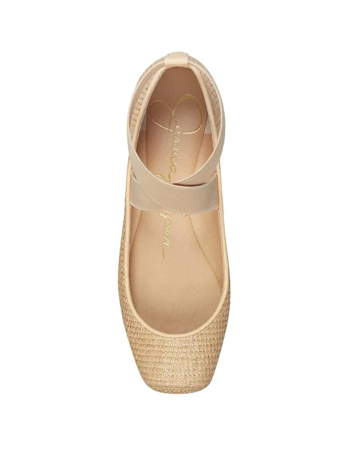 Women Flats Jessica Simpson Mandalaye Ballet Flat In Natural Woven Natural