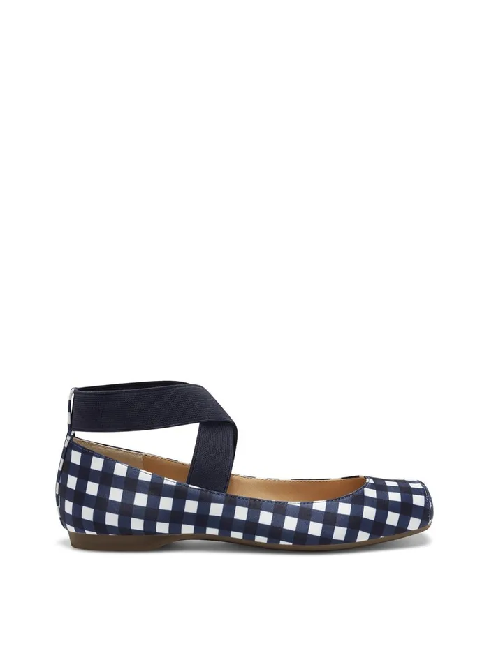 Women Flats Jessica Simpson Mandalaye Ballet Flat In Navy Check Navy Check