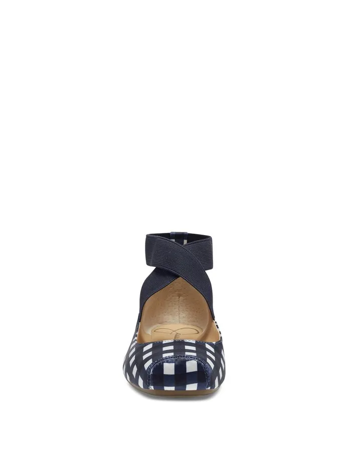 Women Flats Jessica Simpson Mandalaye Ballet Flat In Navy Check Navy Check