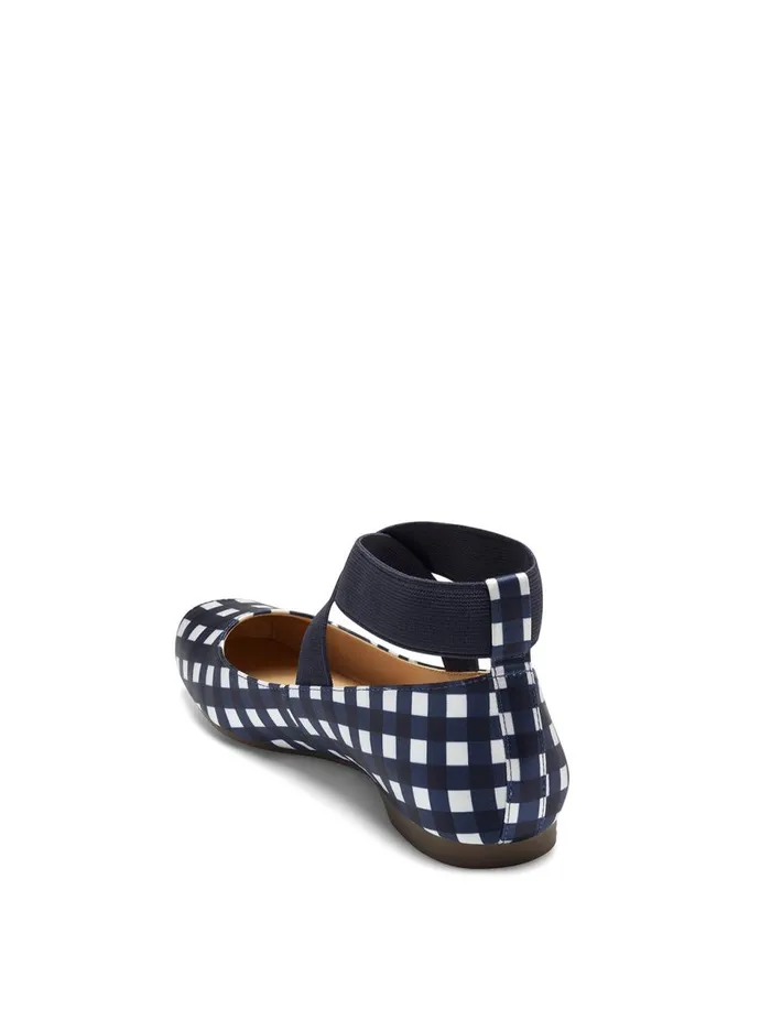 Women Flats Jessica Simpson Mandalaye Ballet Flat In Navy Check Navy Check