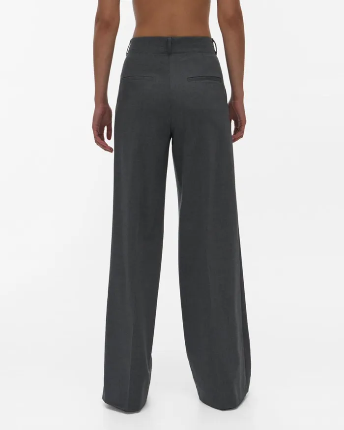 Women Folded Pant Light Grey Melange Helmut Lang Pants