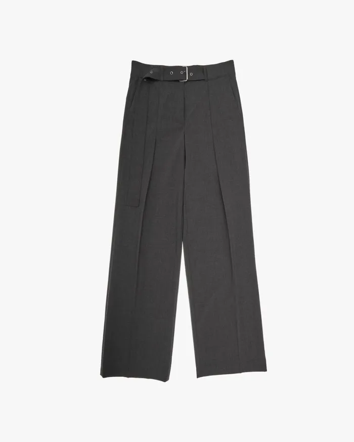 Women Folded Pant Light Grey Melange Helmut Lang Pants