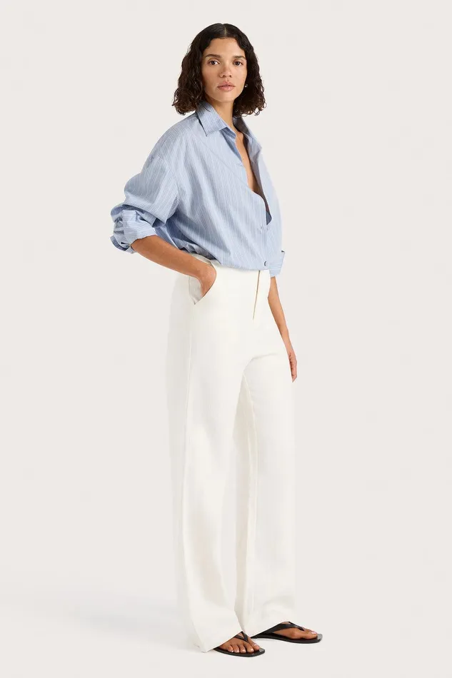 Women Freja Shirt Blue Pinstripe Faithfull The Brand Tops Women Freja Shirt Blue Pinstripe Faithfull The Brand Tops