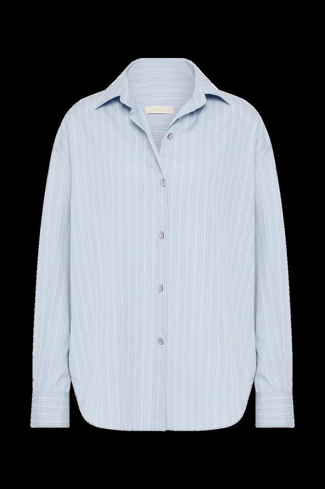Women Freja Shirt Blue Pinstripe Faithfull The Brand Tops Women Freja Shirt Blue Pinstripe Faithfull The Brand Tops