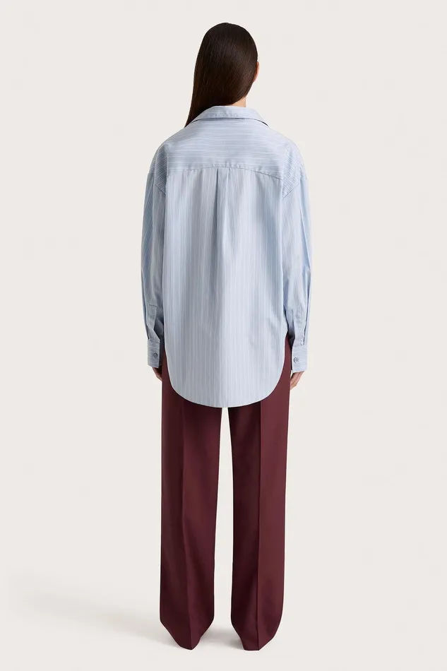 Women Freja Shirt Blue Pinstripe Faithfull The Brand Tops Women Freja Shirt Blue Pinstripe Faithfull The Brand Tops