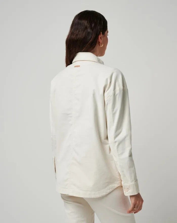 Women FRIDAY FEELING SHACKET Eggnog TravisMathew Jackets