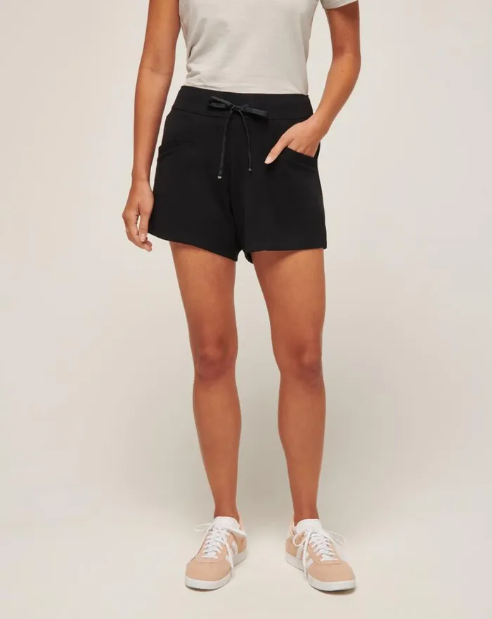 Women FRIDAY PONTE POCKET SHORT Black TravisMathew Shorts