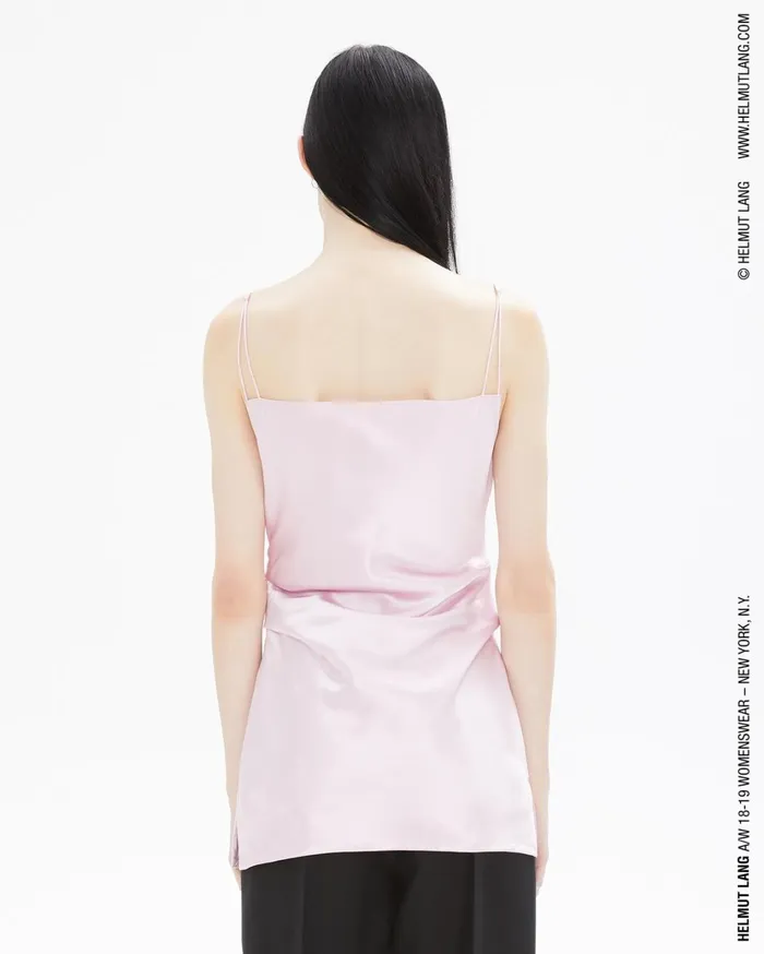 Women FRONT DRAPE SATIN TOP Rose Quartz Helmut Lang Tops