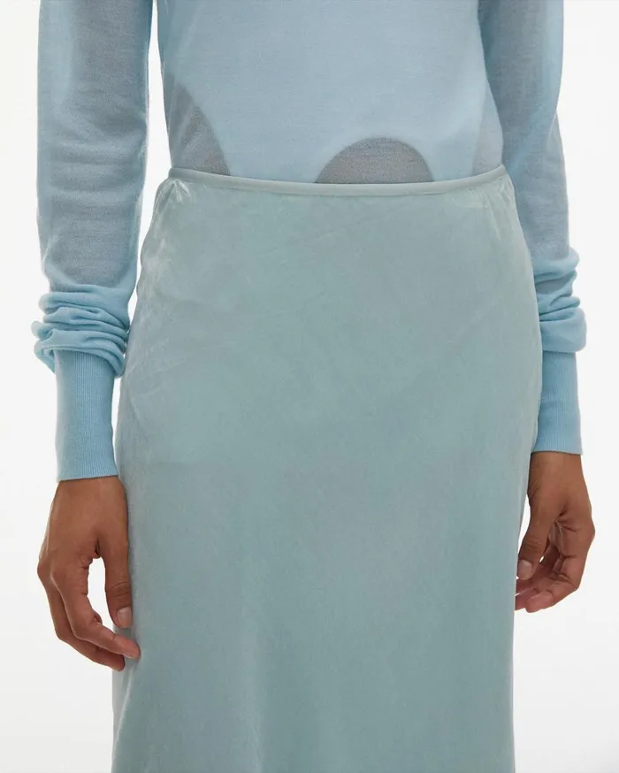 Women Front Velvet Slip Skirt Foam Helmut Lang Skirts