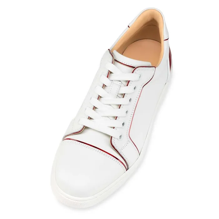 Women Fun Vieira Sneakers 8211 Calf Leather Patent Calf Leather Pyschic And Nappa Leather 8211 Bianco Bianco Christian Louboutin Sneakers