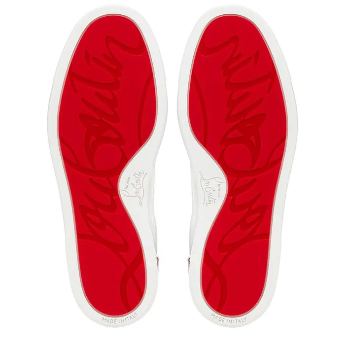 Women Fun Vieira Sneakers 8211 Calf Leather Patent Calf Leather Pyschic And Nappa Leather 8211 Bianco Bianco Christian Louboutin Sneakers