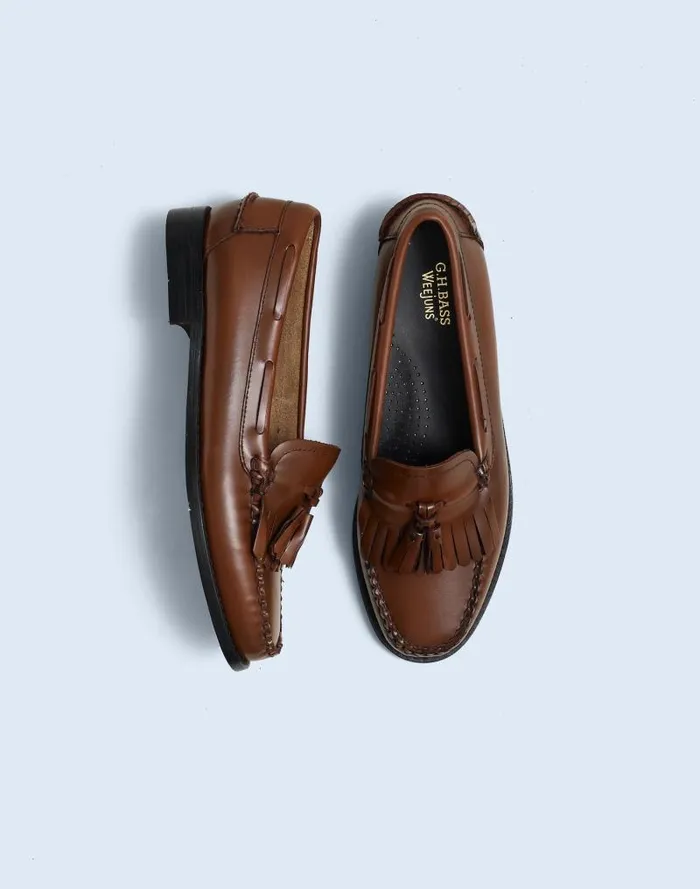 Women GHBASS Esther Kiltie Tassel Weejuns Loafers Cognac Madewell Flats and Loafers Women GHBASS Esther Kiltie Tassel Weejuns Loafers Cognac Madewell Flats and Loafers