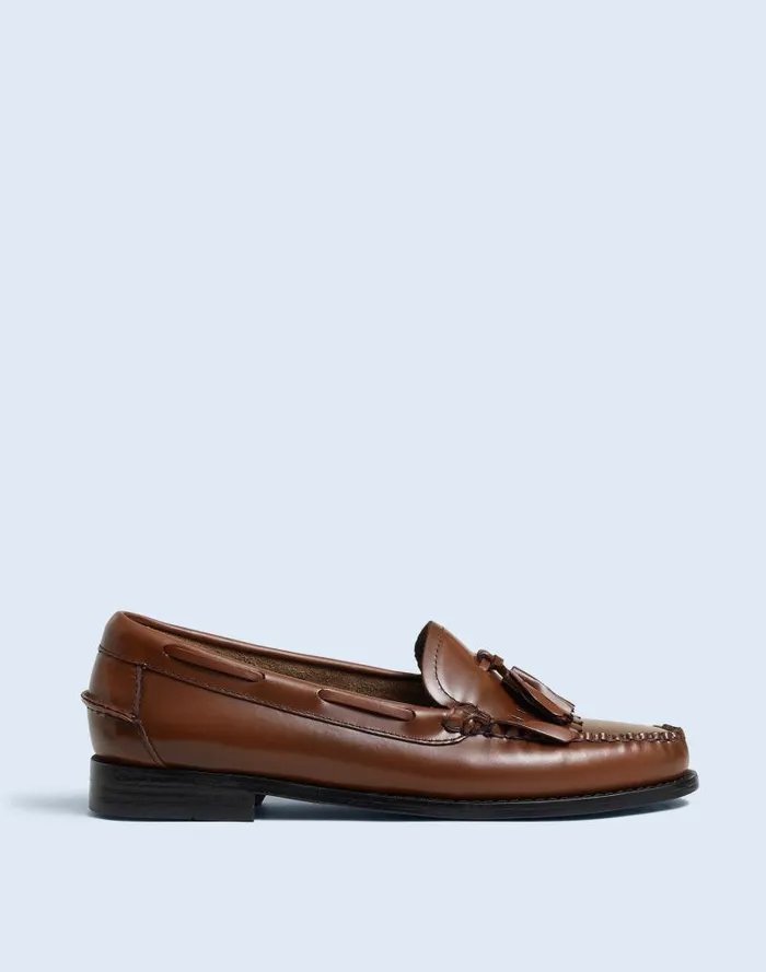 Women GHBASS Esther Kiltie Tassel Weejuns Loafers Cognac Madewell Flats and Loafers