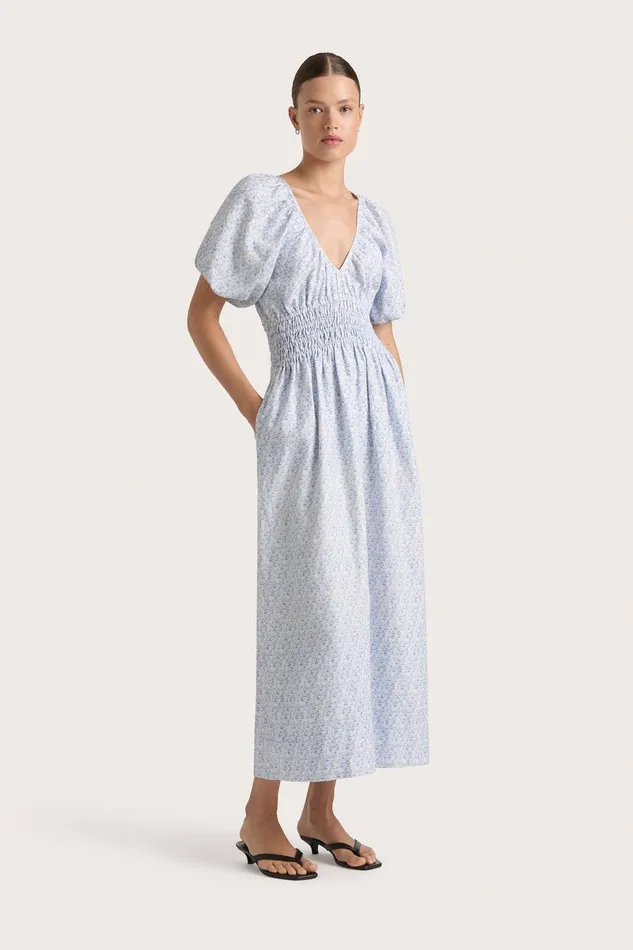 Women Geriba Maxi Dress Leilani Mid Blue Faithfull The Brand Dresses Women Geriba Maxi Dress Leilani Mid Blue Faithfull The Brand Dresses