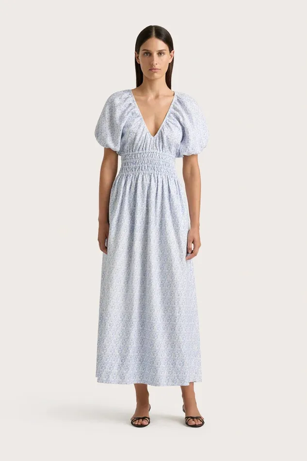 Women Geriba Maxi Dress Leilani Mid Blue Faithfull The Brand Dresses Women Geriba Maxi Dress Leilani Mid Blue Faithfull The Brand Dresses