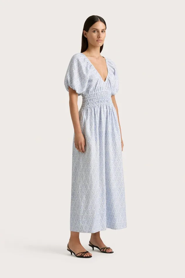 Women Geriba Maxi Dress Leilani Mid Blue Faithfull The Brand Dresses Women Geriba Maxi Dress Leilani Mid Blue Faithfull The Brand Dresses
