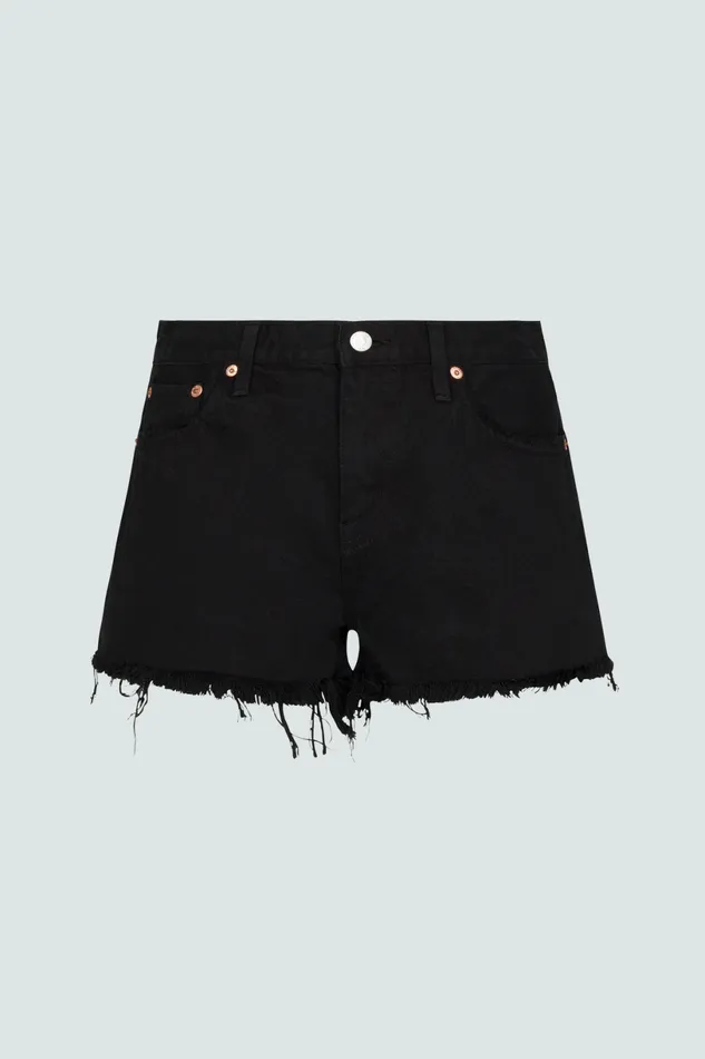 Women Gigi Low Rise Short 8211 Black Overdye Pistola Denim Denim