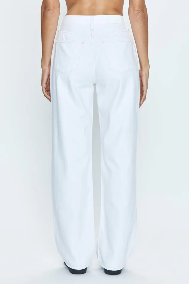 Women Grayson High Rise Baggy 8211 Le Blanc Distressed Pistola Denim Denim