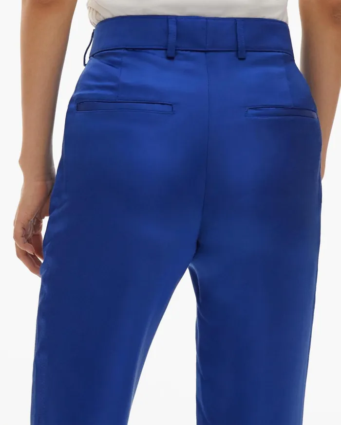 Women Heavy Satin Jean Pant Azurite Helmut Lang Pants