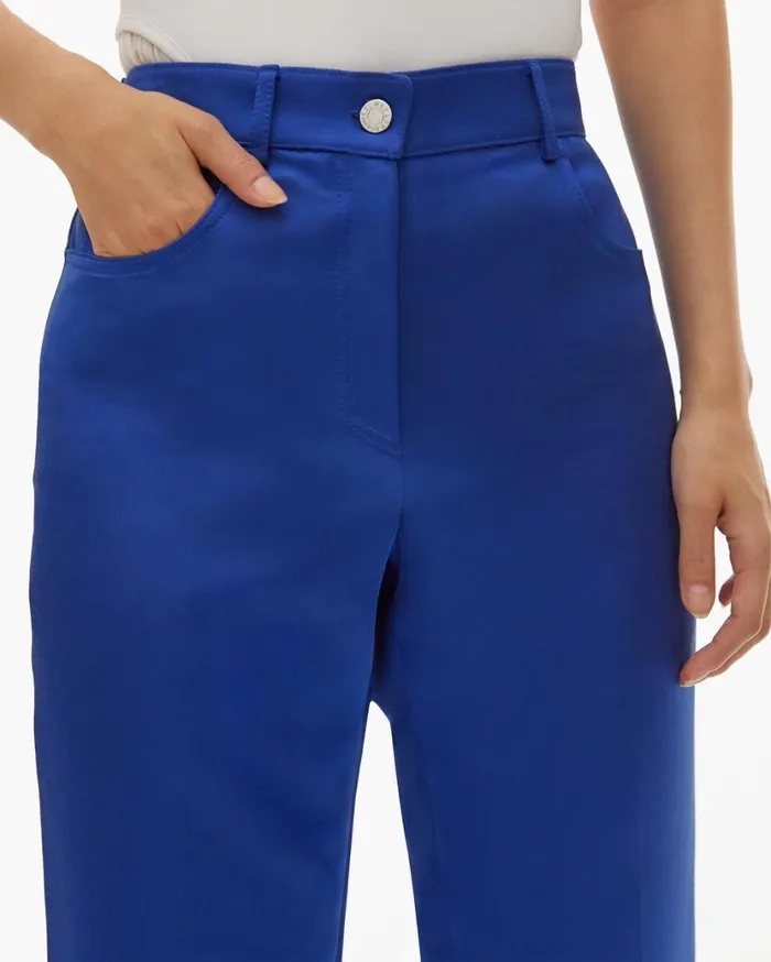 Women Heavy Satin Jean Pant Azurite Helmut Lang Pants