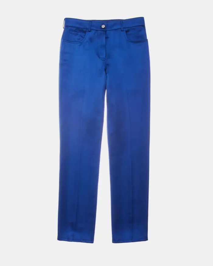 Women Heavy Satin Jean Pant Azurite Helmut Lang Pants