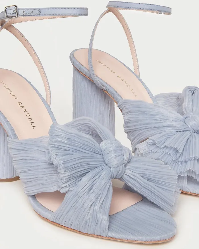 Women Heeled Sandals Loeffler Randall Camellia Blue Bow Heel Women Heeled Sandals Loeffler Randall Camellia Blue Bow Heel