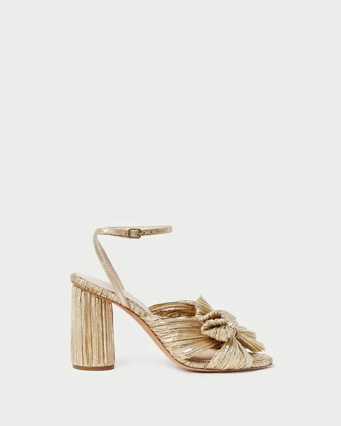 Women Heeled Sandals Loeffler Randall Camellia Bow Heel Gold Women Heeled Sandals Loeffler Randall Camellia Bow Heel Gold