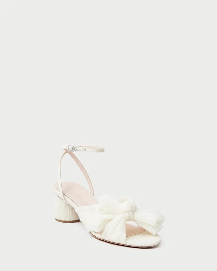 Women Heeled Sandals Loeffler Randall Dahlia Bow Low Heel With