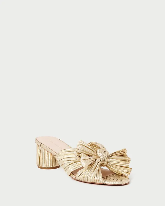 Women Heeled Sandals Loeffler Randall Emilia Gold Bow Heel