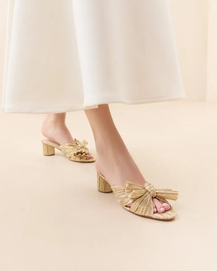 Women Heeled Sandals Loeffler Randall Emilia Gold Bow Heel Women Heeled Sandals Loeffler Randall Emilia Gold Bow Heel