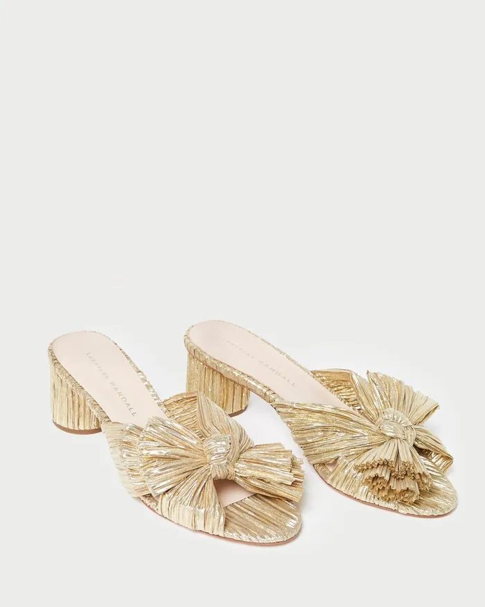 Women Heeled Sandals Loeffler Randall Emilia Gold Bow Heel Women Heeled Sandals Loeffler Randall Emilia Gold Bow Heel