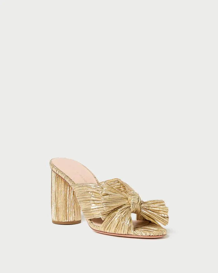 Women Heeled Sandals Loeffler Randall Penny Bow Sandal Gold