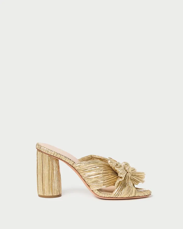 Women Heeled Sandals Loeffler Randall Penny Bow Sandal Gold Women Heeled Sandals Loeffler Randall Penny Bow Sandal Gold